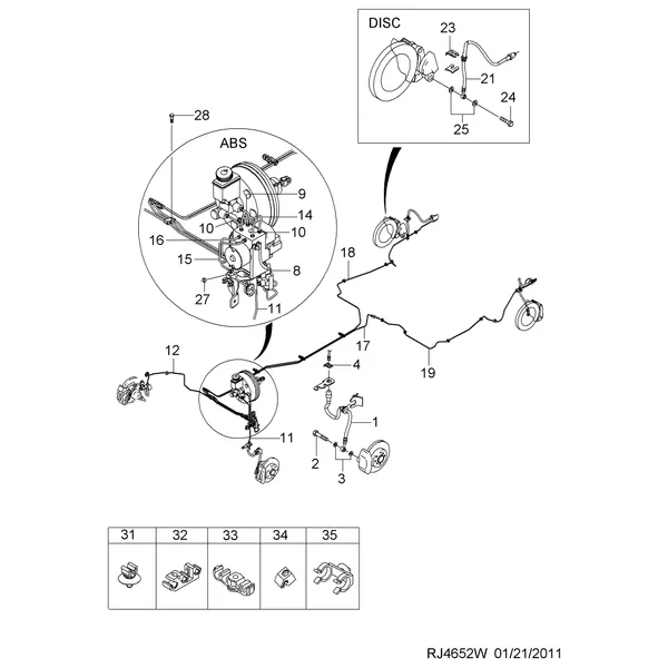 ТОРМОЗНАЯ ТРУБКА (4652)