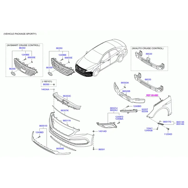 бампер передний