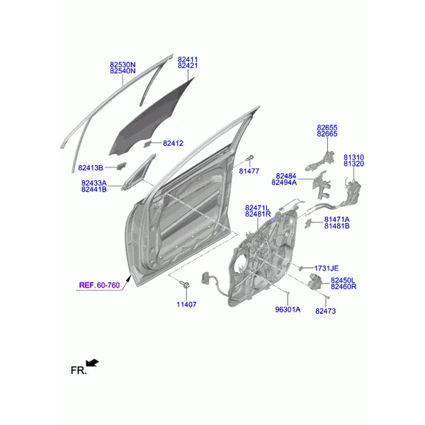 регулятор стекла двери передней и стекло