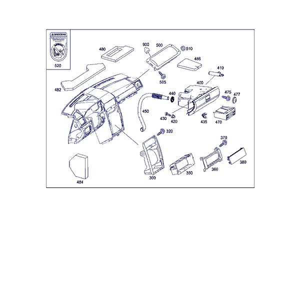 ПЕРЕДНЯЯ ПАНЕЛЬ И ВЕЩЕВОЙ ЯЩИК С ПОДУШКОЙ БЕЗОПАСНОСТИ ПЕРЕДН.ПАССАЖИРА