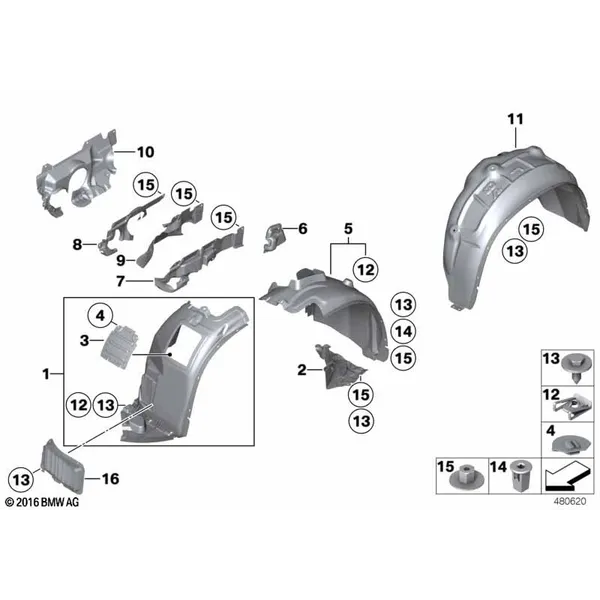 Защитный кожух колесной ниши