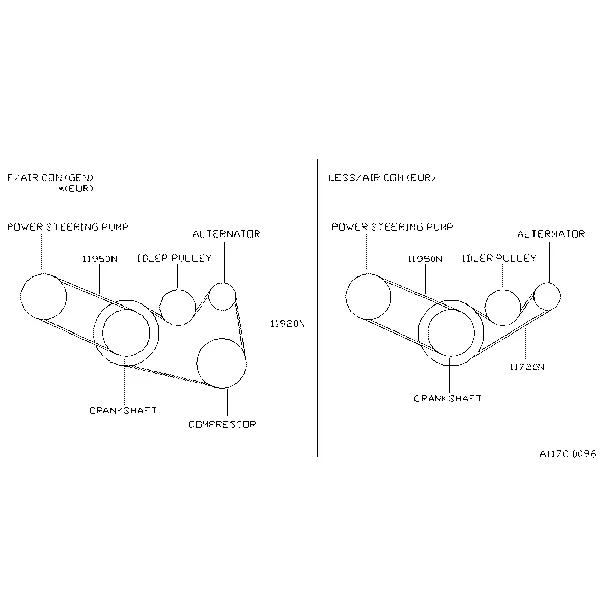 Вентилятор, компрессор, ремень усилителя руля