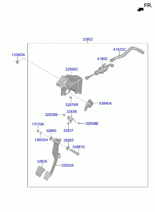 педаль тормоза и сцепления
