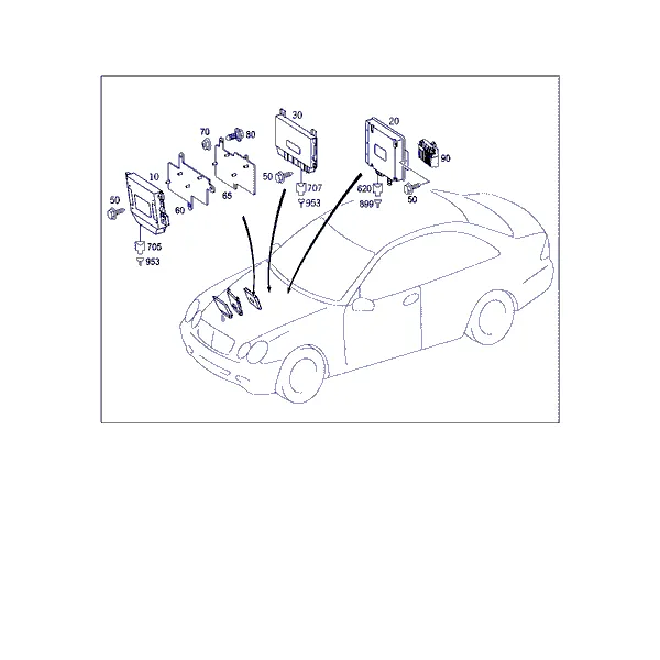 КОММУТ.ОТСЕК В ПРОСТР. ДЛЯ НОГ ПЕР.ПАСС.