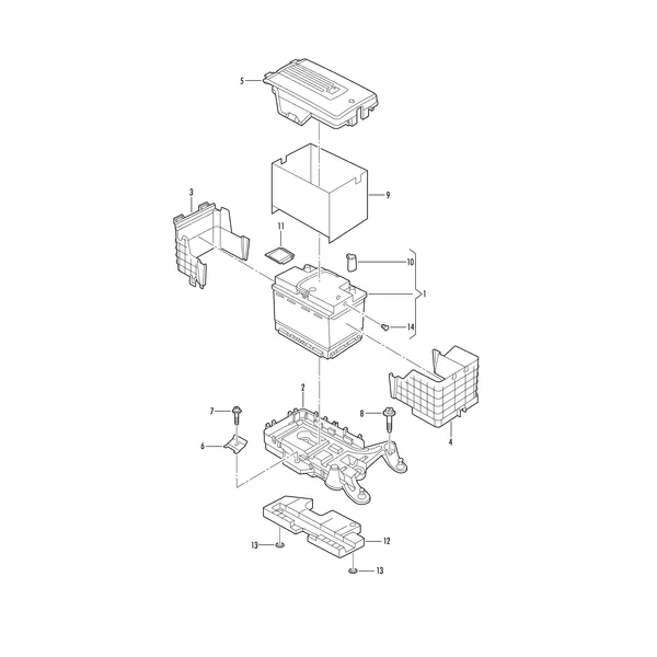 Аккумуляторная батарея Крепление АКБ Защитный чехол АКБ