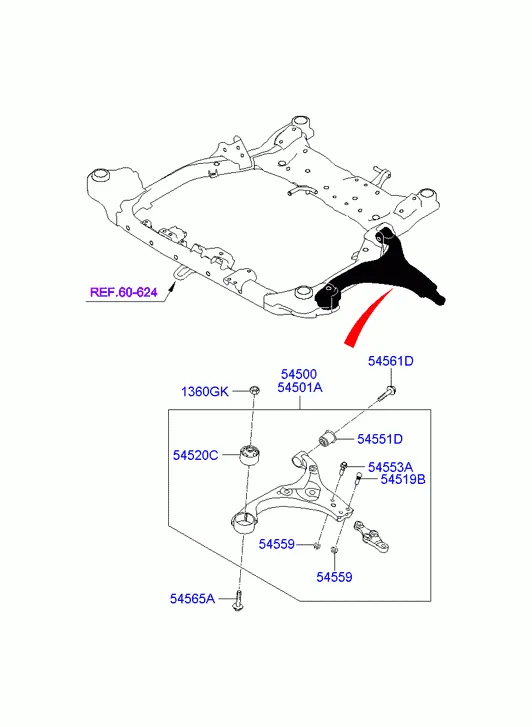 FRONT SUSPENSION CONTROL ARM