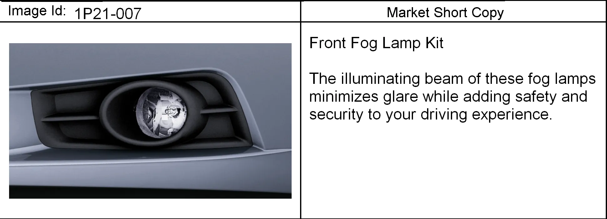 LAMP PKG/FOG