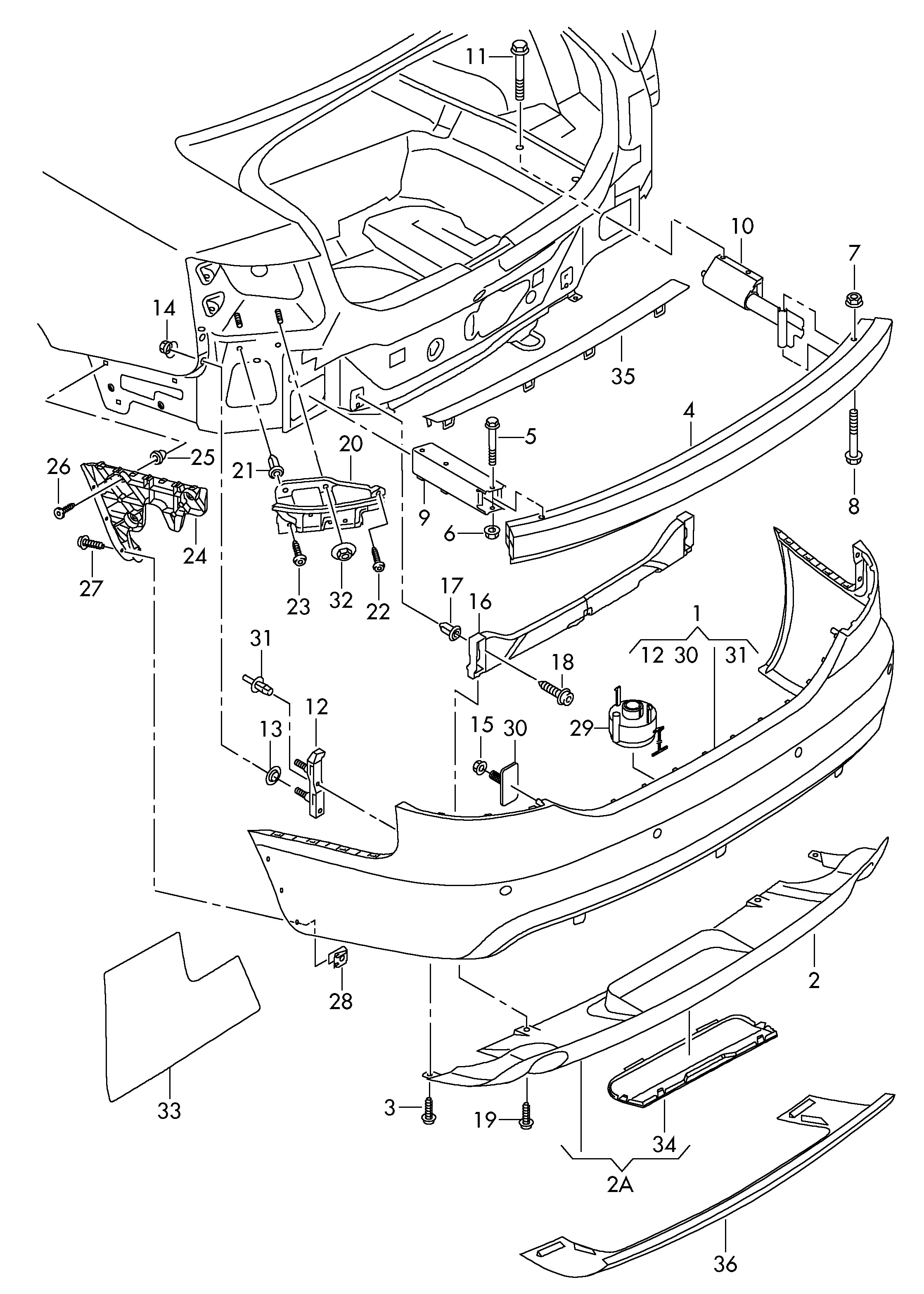 Передний бампер