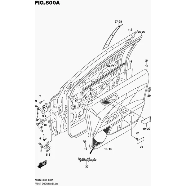 800A - ПАНЕЛЬ ПЕРЕДНЕЙ ДВЕРИ (10MODEL,11MODEL)