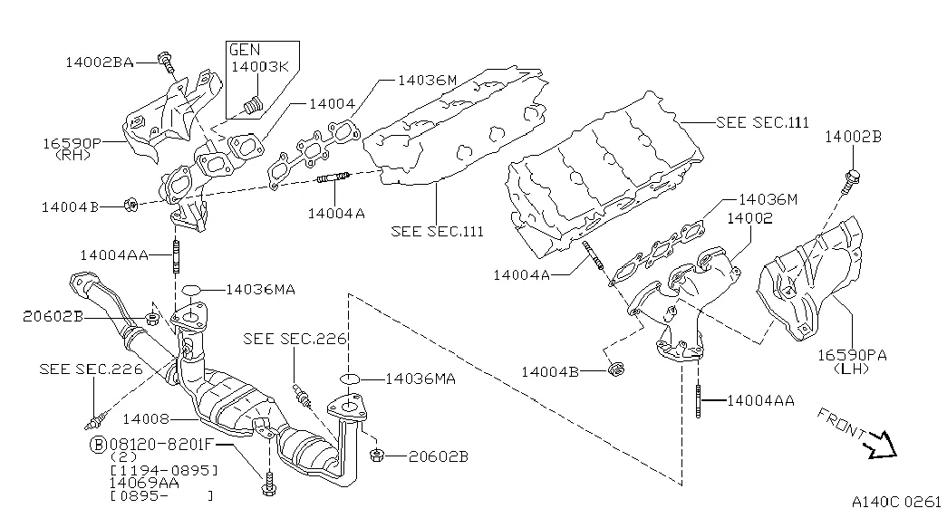 Коллектор; EXHAUST PARTS
