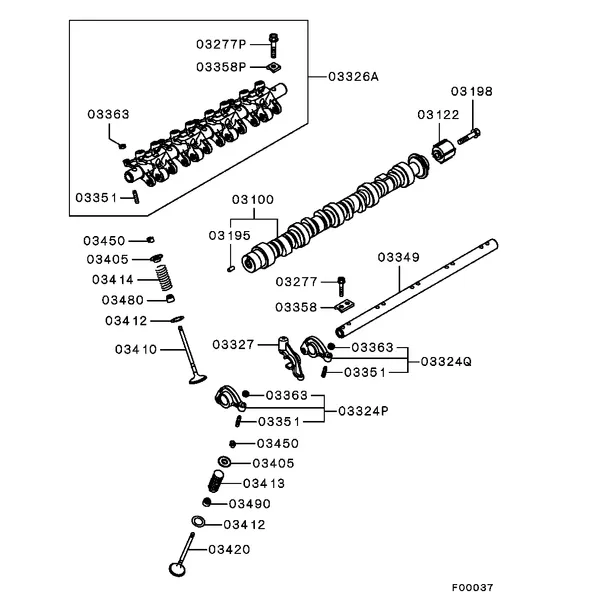 ДВИГАТЕЛЬ - РАСПРЕД. ВАЛЫ И КЛАПАНА