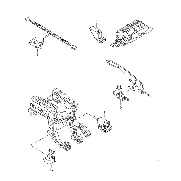 Выключатель стоп-сигналов Выключатель подсветки вещевого ящика