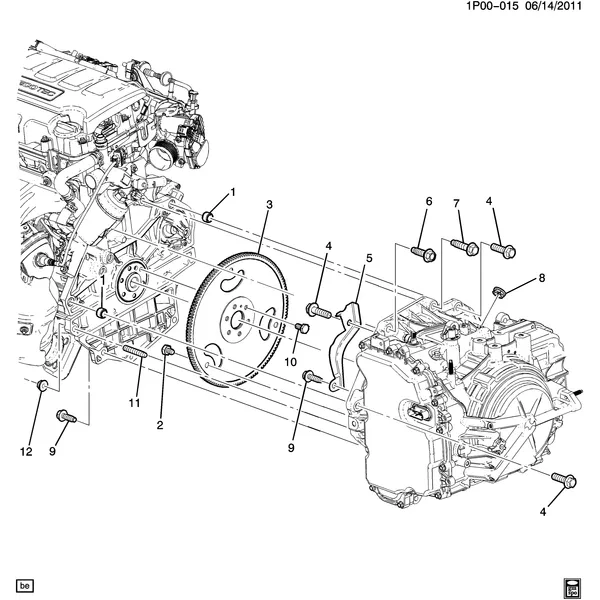 ENGINE TO TRANSMISSION MOUNTING (LUJ/1.4C, AUTOMATIC MH8)