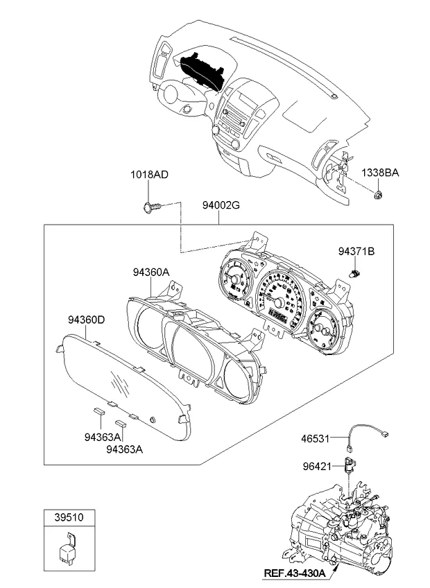 панель приборов в сборе