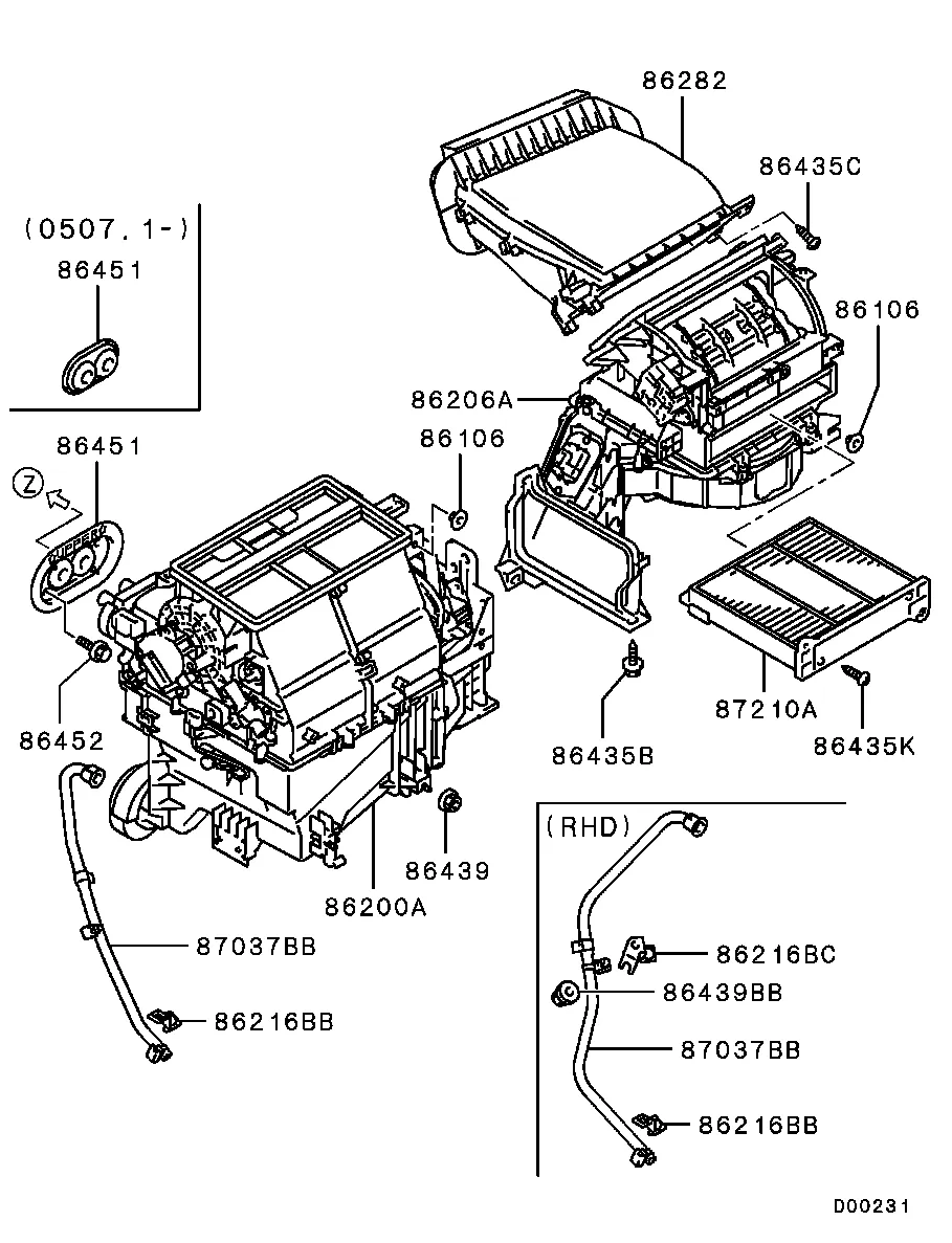 ОТОПЛ., КОНДИЦ. И ВЕНТИЛЯЦИЯ - ОТОПИТЕЛЬ И ТРУБКИ