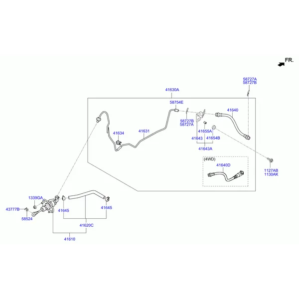 Главный цилиндр гидропривода сцепления