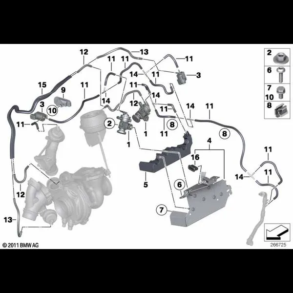Вакуумное управление турбонагнетателя