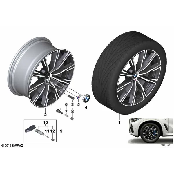 BMW л/с диск звездообр.спицы 740M - 20"