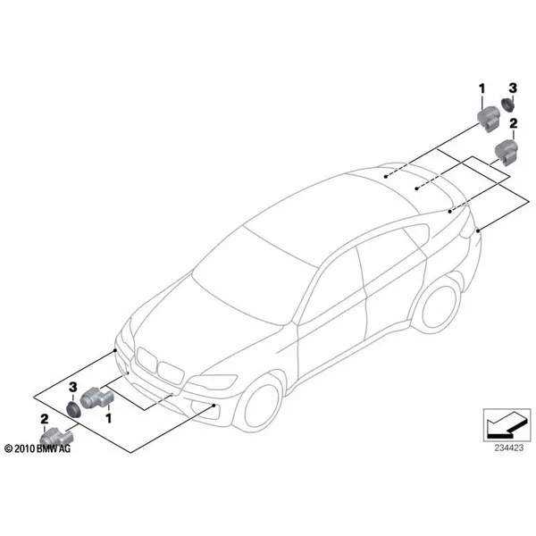Сигнализация авар.сближен.при парк.(PDC)