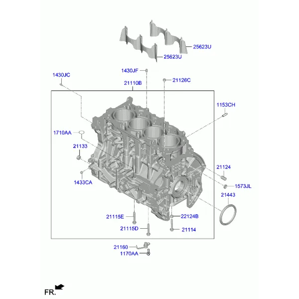 блок цилиндров в сборе