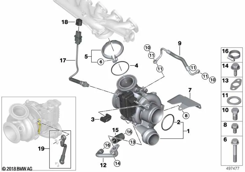 Турбонагнетатель со смазкой