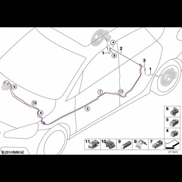 Трубопровод тормозного привода Зд