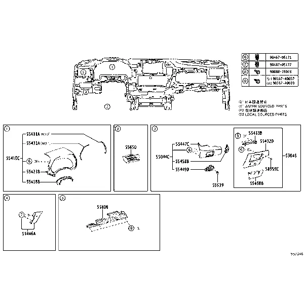 INSTRUMENT PANEL & GLOVE COMPARTMENT