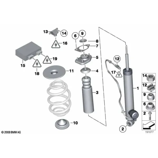 Задняя амортизационная стойка с VDC и ЭБУ