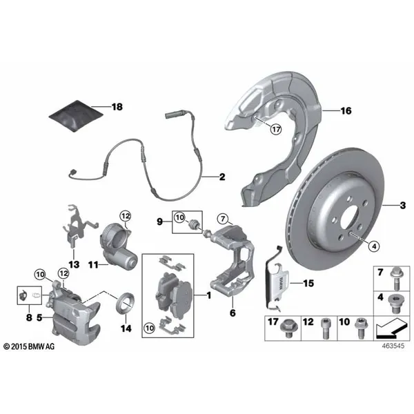 Тормозной механизм заднего колеса