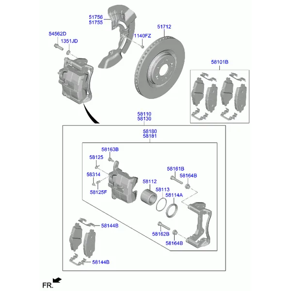 Тормозной механизм переднего колеса