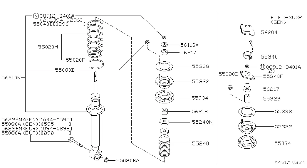 Задняя подвеска; ABSORBER