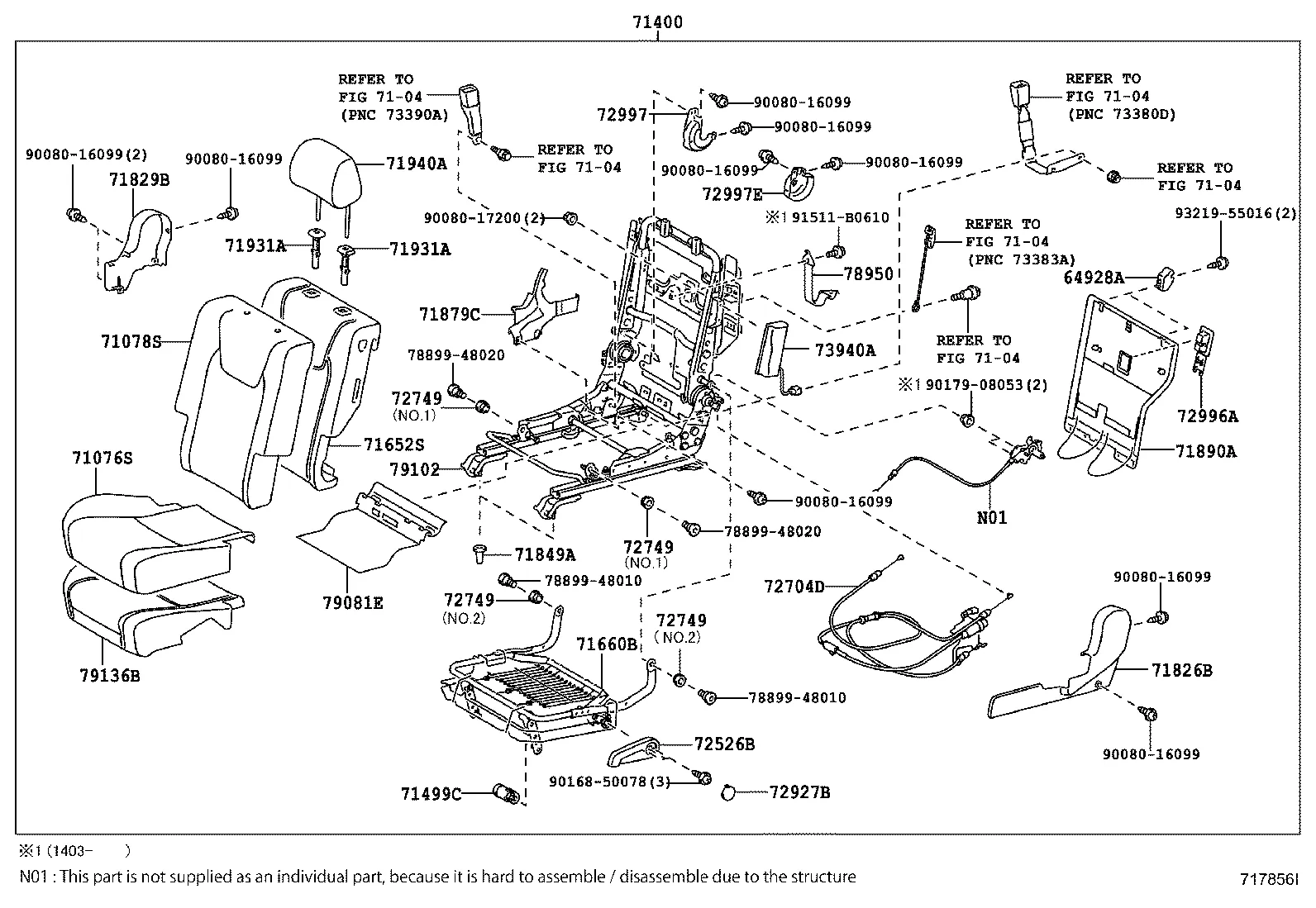 REAR SEAT & SEAT TRACK