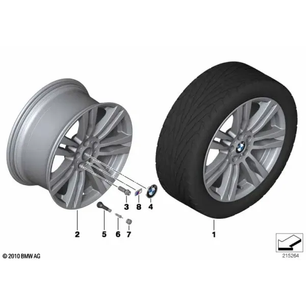 Легкосплавный диск BMW M со сдвоенными спицами 333