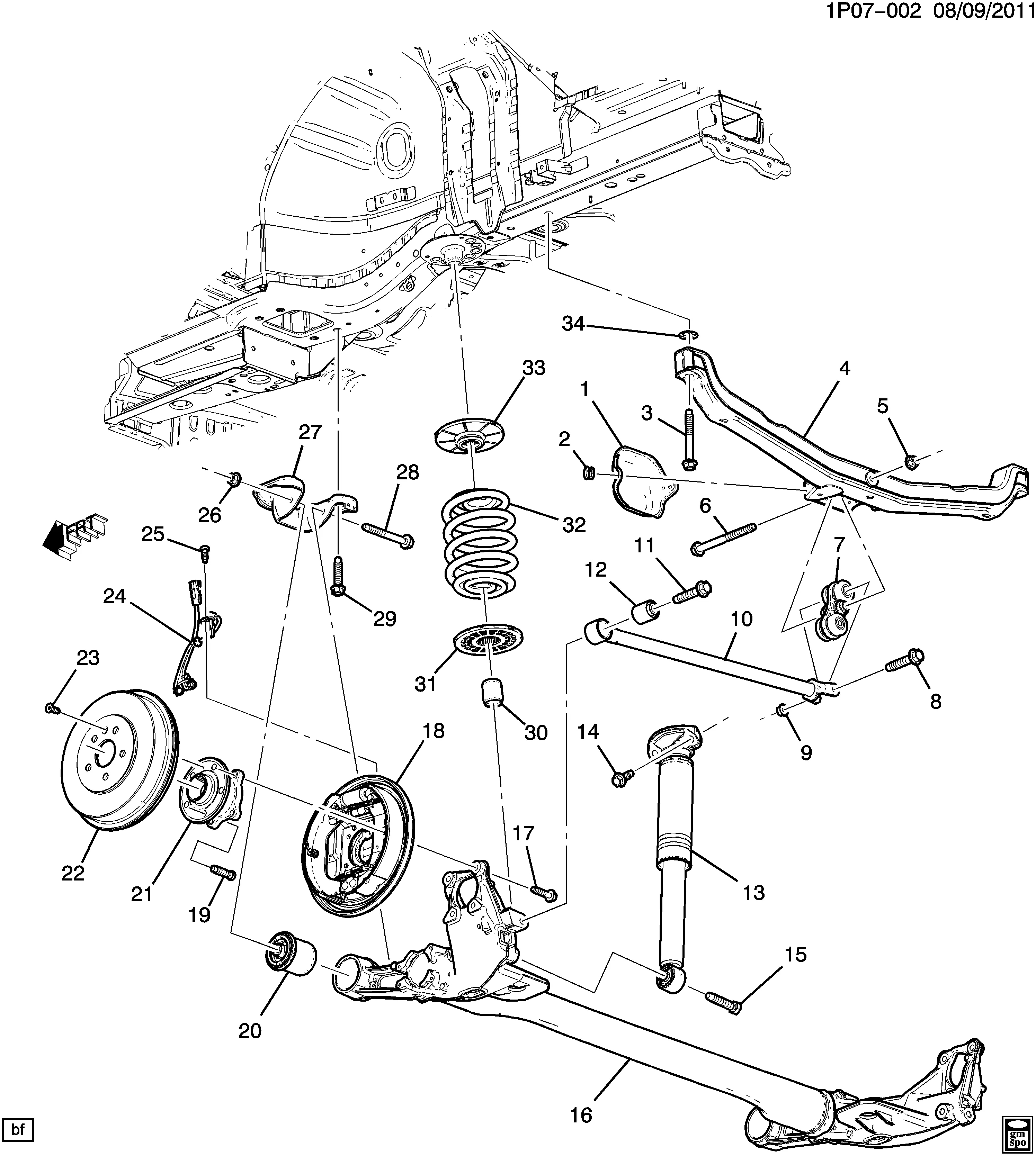 SUSPENSION/REAR (DRUM BRAKE J93)