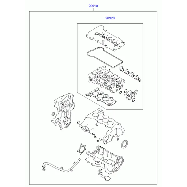 набор прокладок двигателя