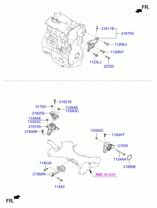 Подвеска двигателя и коробки передач