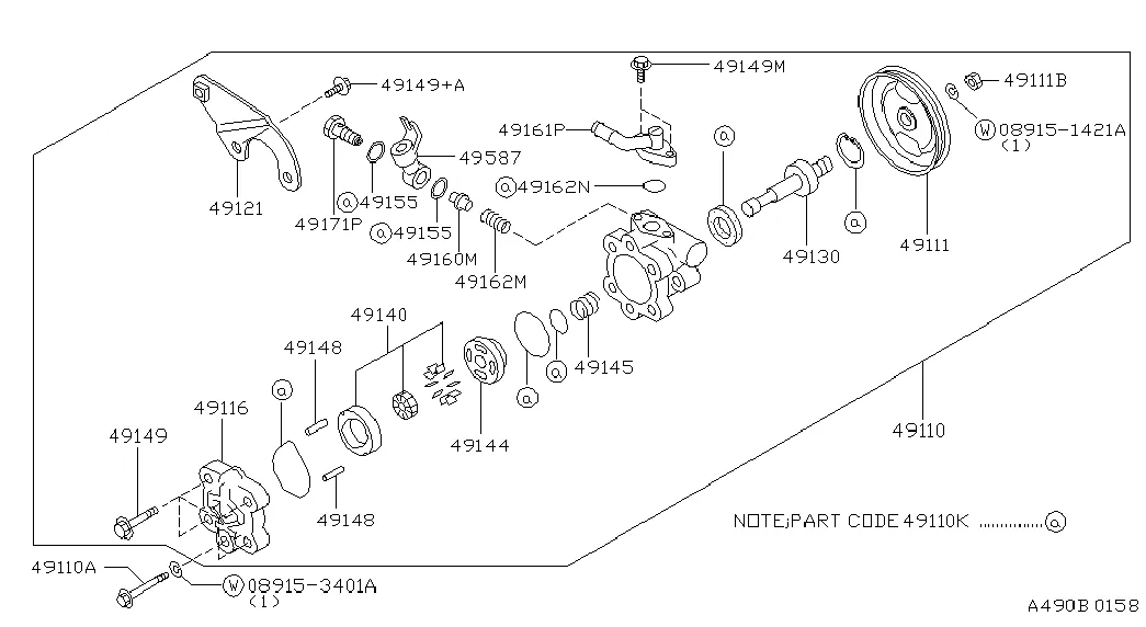 Насос ГУР; F/ACTIVE DAMPER SUSP