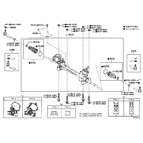FRONT STEERING GEAR & LINK