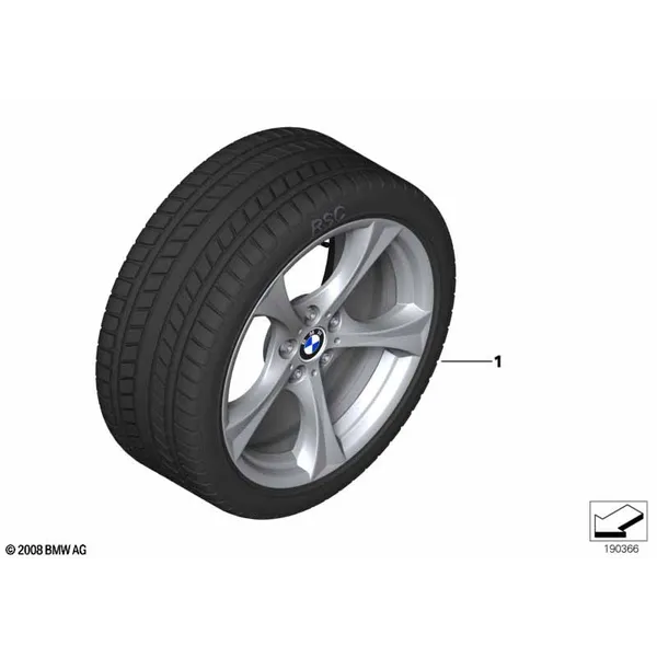 Колесо в сб.зим.звездообр.сп.276 - 17"