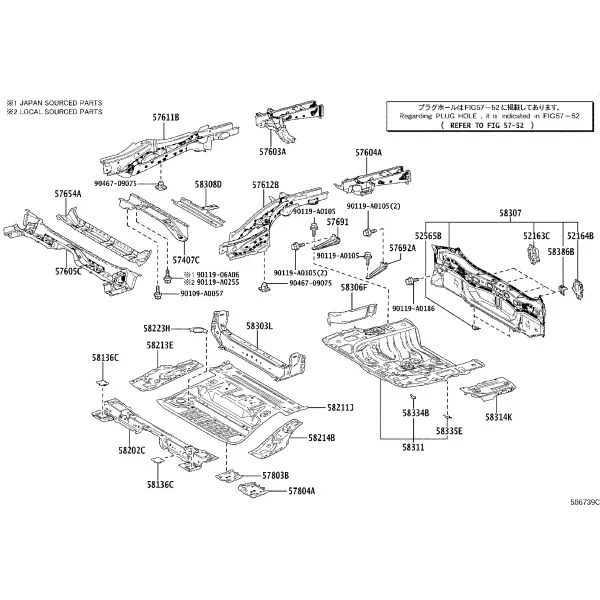 REAR FLOOR PANEL & REAR FLOOR MEMBER