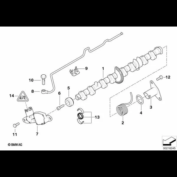 Эксцентриковый вал механизма упр.клап.