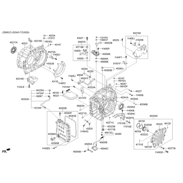 AUTO TRANSMISSION CASE; 2