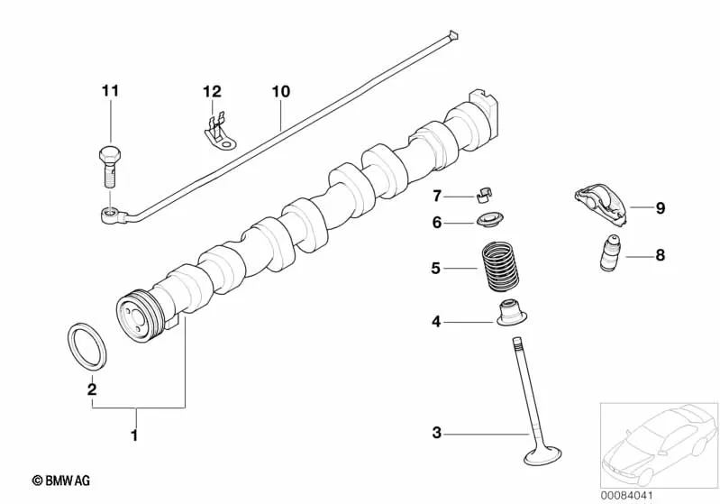 Распредвал управления выпускн.клапанами
