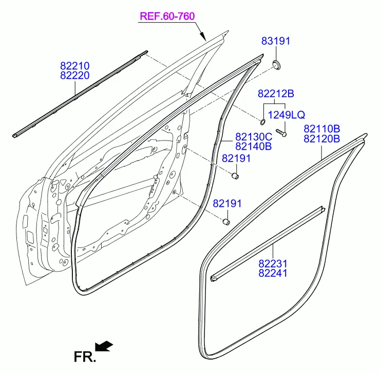 молдинг передней двери