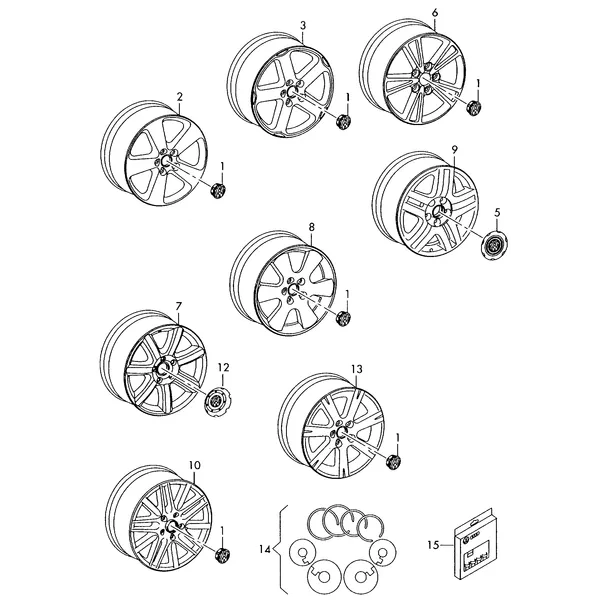 Оригинальные аксессуары Алюминиевый диск Крышка ступицы колеса *функция 'FI' невозможна