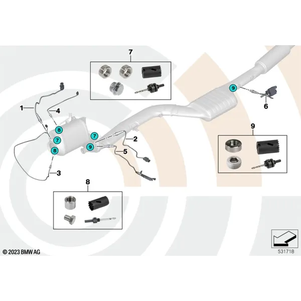 Ремкомплект прив. фланца д/дат.отр.газов