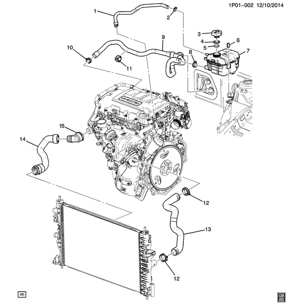 HOSES & PIPES/RADIATOR (LUJ/1.4C)