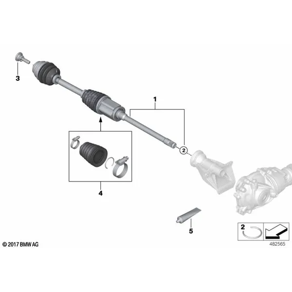 Вых.вал прав.передний / полный привод