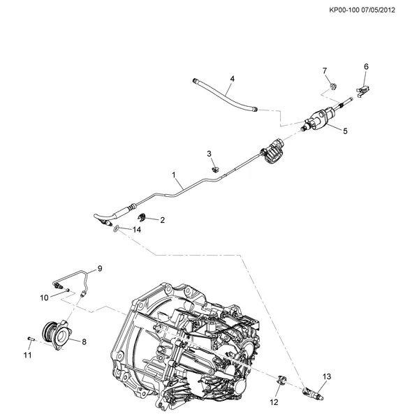 ЦИЛИНДРЫ СЦЕПЛЕНИЯ/ГИДРАВЛИЧЕСКИЕ (АВТОМОБИЛИ С ЛЕВОСТОРОННИМ РУЛЕВЫМ УПРАВЛЕНИЕМ, МЕХАНИЧЕСКАЯ MZ4)
