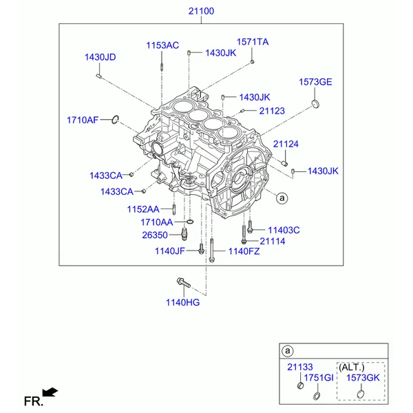 блок цилиндров в сборе